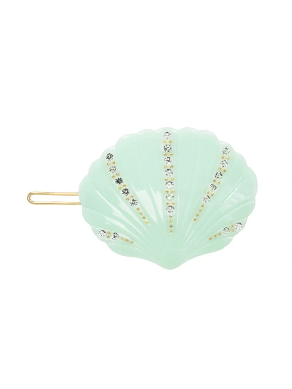 New🌟Anthropologie-Pico-Pearl Embellished  Green Shell Hair Clip